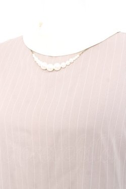 画像3: axes femme / ネックレス付きロールカラー襟ワンピース M ベージュ Y-26-02-17-120-AX-OP-SZ-ZY