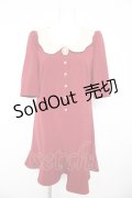 axes femme prcmium / レース襟ミニ丈ワンピース S ワイン Y-26-02-17-124-LO-OP-SZ-ZY