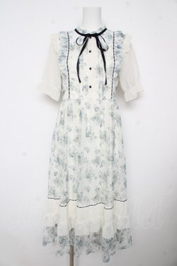 画像1: axes femme / フラワープリントレーシーワンピース  白 Y-26-02-17-126-AX-OP-SZ-ZY