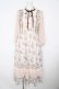 画像1: axes femme / フラワープリントレースワンピース M 淡ピンク Y-26-02-17-131-AX-OP-SZ-ZY (1)