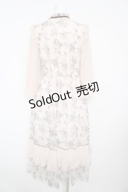 画像2: axes femme / フラワープリントレースワンピース M 淡ピンク Y-26-02-17-131-AX-OP-SZ-ZY