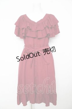 画像1: axes femme / ２wayフリルワンピース F ワイン Y-26-02-17-133-AX-OP-SZ-ZY