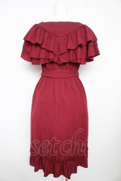 画像2: axes femme / ２wayフリルワンピース F ワイン Y-26-02-17-133-AX-OP-SZ-ZY