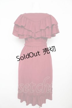 画像2: axes femme / ２wayフリルワンピース F ワイン Y-26-02-17-133-AX-OP-SZ-ZY