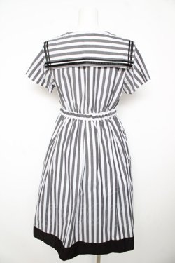 画像2: axes femme POETIQUE / ストライプセーラーワンピース M 黒 Y-26-02-17-134-AX-OP-SZ-ZY