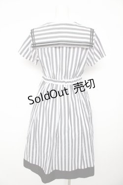 画像2: axes femme POETIQUE / ストライプセーラーワンピース M 黒 Y-26-02-17-134-AX-OP-SZ-ZY