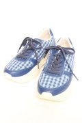 PINK HOUSE / プリントキルトスニーカー L ブルー×サックス Y-26-02-17-012-LO-SH-SZ-ZY