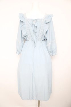 画像2: axes femme POETIQUE / エプロン風ワンピース M サックス Y-26-02-17-135-AX-OP-SZ-ZY