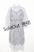 axes femme / レースキャミ付きシャツワンピース M 紺 Y-26-02-17-137-AX-OP-SZ-ZY