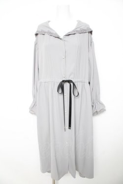 画像1: axes femme / フード付ロングコート M グレー Y-26-02-17-139-AX-OP-SZ-ZY