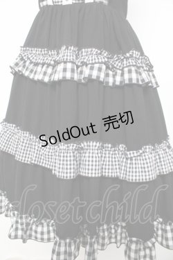 画像4: axes femme kawaii / カントリーチェックジャンスカ M 黒 Y-26-02-17-148-AX-OP-SZ-ZY