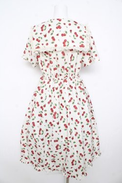 画像2: axes femme / チェリーローズ柄セーラーワンピース F 生成り Y-26-02-17-152-AX-OP-SZ-ZY