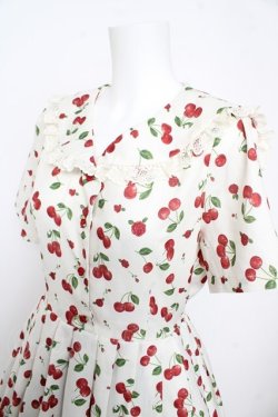 画像3: axes femme / チェリーローズ柄セーラーワンピース F 生成り Y-26-02-17-152-AX-OP-SZ-ZY