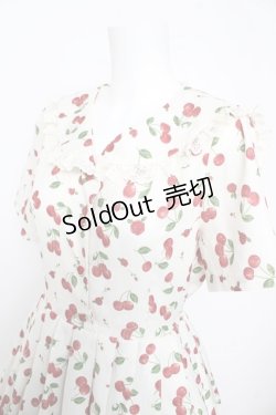 画像3: axes femme / チェリーローズ柄セーラーワンピース F 生成り Y-26-02-17-152-AX-OP-SZ-ZY