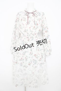 画像1: axes femme / ベリー柄ロングワンピース F 白 Y-26-02-17-153-AX-OP-SZ-ZY