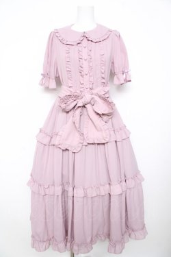 画像1: axes femme kawaii / ロマンティックフリルワンピース M ピンク Y-26-02-17-156-AX-OP-SZ-ZY