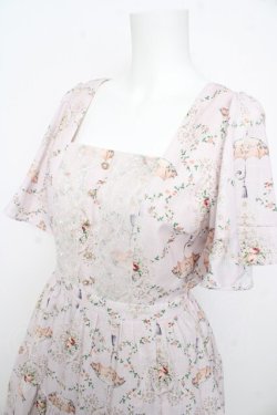 画像3: axes femme / レーヌローズ柄ワンピース M ピンク Y-26-02-17-158-AX-OP-SZ-ZY