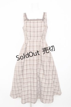 画像1: m petit by misako / スクエアネックジャンパースカート M 中茶 Y-26-02-17-159-LO-OP-SZ-ZY