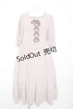 画像1: m petit by misako / AMレースアップワンピース L 中桃 Y-26-02-17-162-LO-OP-SZ-ZY