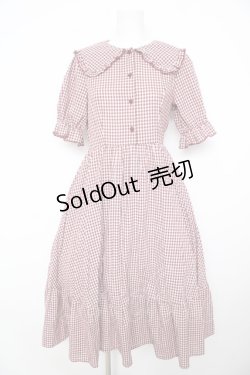 画像1: m petit by misako / AM*ギンガムCHKワンピース M 中赤 Y-26-02-17-165-LO-OP-SZ-ZY