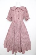 m petit by misako / AM*ギンガムCHKワンピース M 中赤 Y-26-02-17-166-LO-OP-SZ-ZY