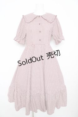 画像1: m petit by misako / AM*ギンガムCHKワンピース M 中赤 Y-26-02-17-166-LO-OP-SZ-ZY