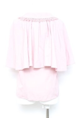 画像2: axes femme / ケープ風ブラウス M ピンク Y-26-02-17-014-AX-BL-SZ-ZY