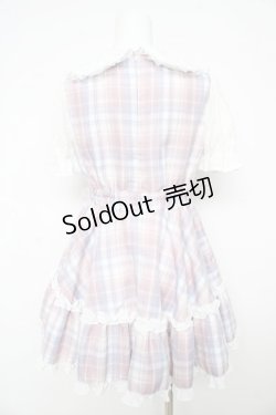 画像2: Ank Rouge / プリンセスおりぼんワンピース M ピンク×ブルーチェック Y-26-02-17-180-CA-OP-SZ-ZY