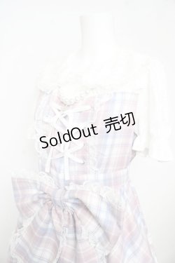 画像3: Ank Rouge / プリンセスおりぼんワンピース M ピンク×ブルーチェック Y-26-02-17-180-CA-OP-SZ-ZY