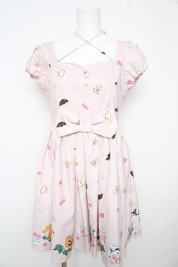 画像1: Ank Rouge / ハロウィン柄ワンピース M ピンク Y-26-02-17-181-CA-OP-SZ-ZY