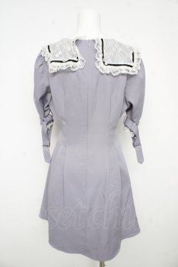 画像2: Rojita / レース衿Wリボンワンピース M サックス Y-26-02-17-182-LO-OP-SZ-ZY