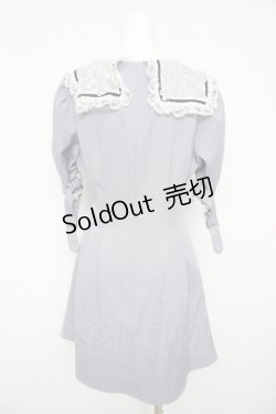 画像2: Rojita / レース衿Wリボンワンピース M サックス Y-26-02-17-182-LO-OP-SZ-ZY