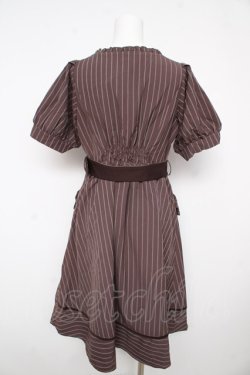 画像2: Amavel / ベルト付パフスリーブワンピース F ブラウン Y-26-02-17-183-CA-OP-SZ-ZY