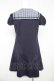 画像2: Secret Honey / ギンガムセーラーカットワンピース 2 ネイビー Y-26-02-17-189-CA-OP-SZ-ZY (2)