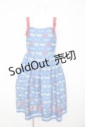 Emily Temple cute / トリプルRIBBONキャミソールワンピース M 青 Y-26-02-17-193-ET-OP-SZ-ZY
