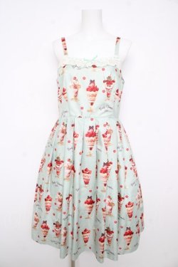 画像1: Emily Temple cute / BerryCherry Parfaitキャミソールワンピース M ミント Y-26-02-17-194-ET-OP-SZ-ZY