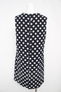 画像2: INGEBORG / ドット柄ノースリーブチュニック F 紺 Y-26-02-17-196-LO-OP-SZ-ZY