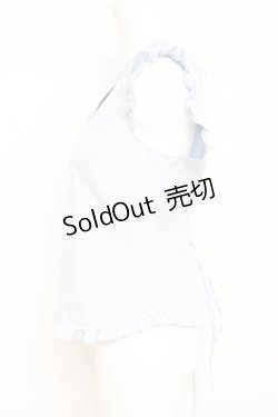 画像2: axes femme / パール付薔薇刺繍ノースリブラウス F サックス Y-26-02-17-016-AX-BL-SZ-ZY