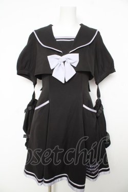 画像1: Amavel / CYBER CATS セーラーワンピース F ブラック Y-26-02-17-200-CA-OP-SZ-ZY