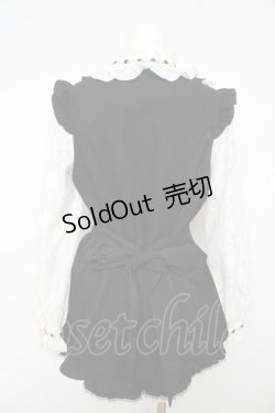 画像2: Secret Honey / ハシゴレーススタンドカラーラッフルセットアップ 2 ブラック×ホワイト Y-26-02-17-201-CA-OP-SZ-ZY