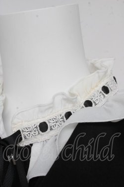 画像3: Secret Honey / ハシゴレーススタンドカラーラッフルセットアップ 2 ブラック×ホワイト Y-26-02-17-201-CA-OP-SZ-ZY