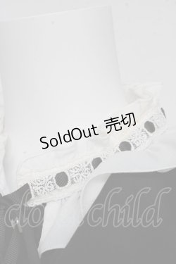 画像3: Secret Honey / ハシゴレーススタンドカラーラッフルセットアップ 2 ブラック×ホワイト Y-26-02-17-201-CA-OP-SZ-ZY