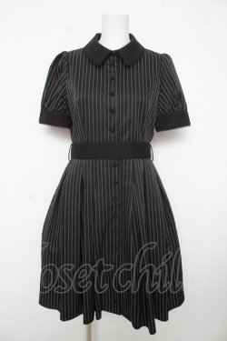 画像1: Sheglit / ストライプタックワンピース  黒 Y-26-02-17-204-EL-OP-SZ-ZY