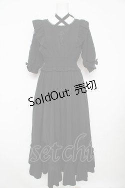 画像1: Amavel / Feminine Bouquetロングワンピース  黒 Y-26-02-17-205-CA-OP-SZ-ZY