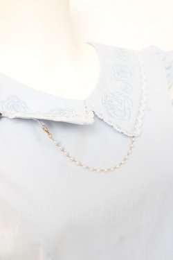 画像5: axes femme / パール付薔薇刺繍ノースリブラウス F サックス Y-26-02-17-016-AX-BL-SZ-ZY