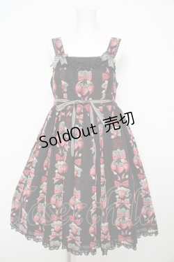 画像1: Angelic Pretty / Strawberry Dollジャンパースカート  黒 Y-26-02-17-208-AP-OP-SZ-ZY