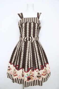 画像1: Innocent World / スイーツテディベアジャンパースカート  ショコラブラウン Y-26-02-17-209-IW-OP-SZ-ZY