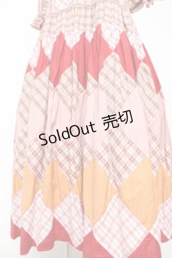 画像4: PINK HOUSE / オリジナルチェックパッチワークワンピース F ピンク Y-26-02-17-211-LO-OP-SZ-ZY