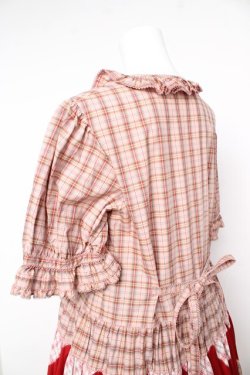 画像5: PINK HOUSE / オリジナルチェックパッチワークワンピース F ピンク Y-26-02-17-211-LO-OP-SZ-ZY