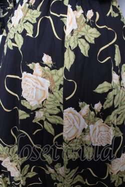 画像3: INGEBORG / 薔薇柄半袖開襟ワンピース F 黒 Y-26-02-17-213-LO-OP-SZ-ZY